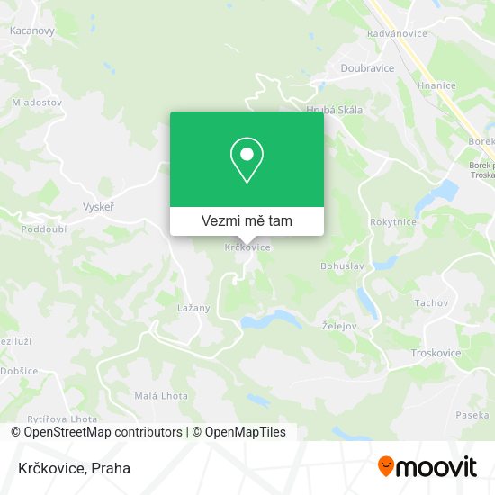 Krčkovice mapa