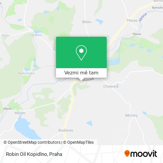 Robin Oil Kopidlno mapa