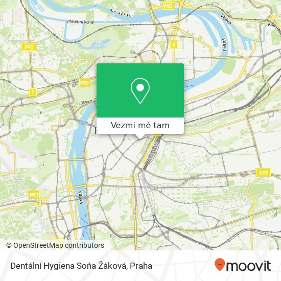 Dentální Hygiena Soňa Žáková mapa