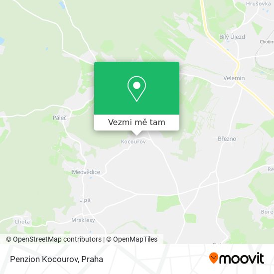 Penzion Kocourov mapa