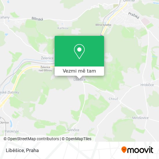 Liběšice mapa