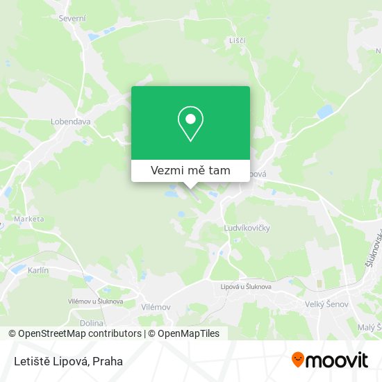 Letiště Lipová mapa