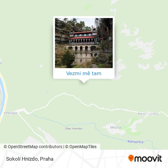 Sokolí Hnízdo mapa