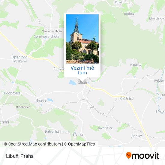 Libuň mapa