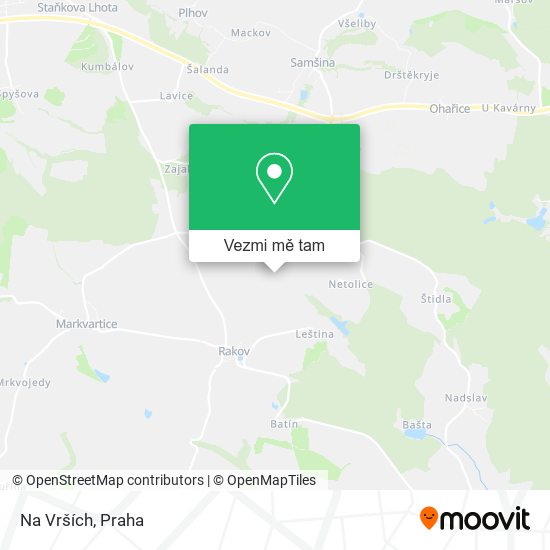 Na Vrších mapa
