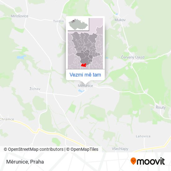 Měrunice mapa