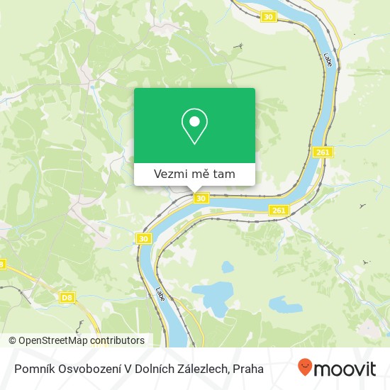 Pomník Osvobození V Dolních Zálezlech mapa