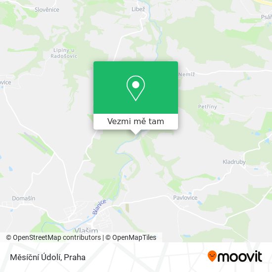 Měsíční Údolí mapa