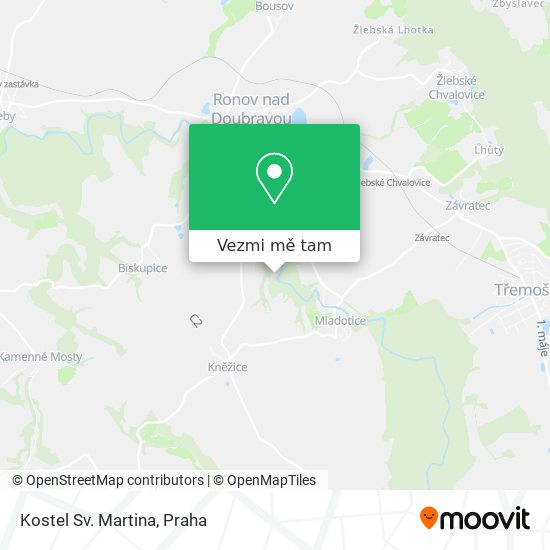Kostel Sv. Martina mapa