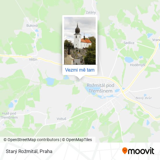 Starý Rožmitál mapa