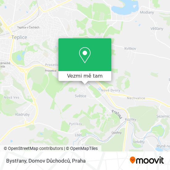 Bystřany, Domov Důchodců mapa