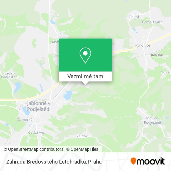 Zahrada Bredovského Letohrádku mapa