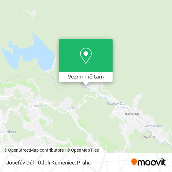 Josefův Důl - Údolí Kamenice mapa