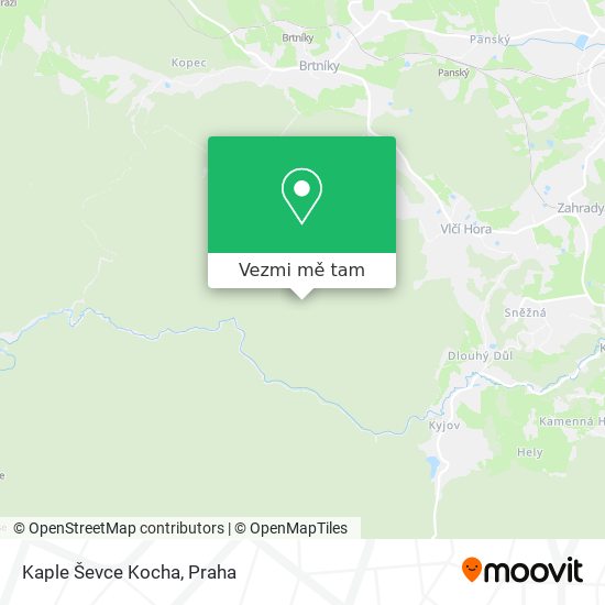 Kaple Ševce Kocha mapa