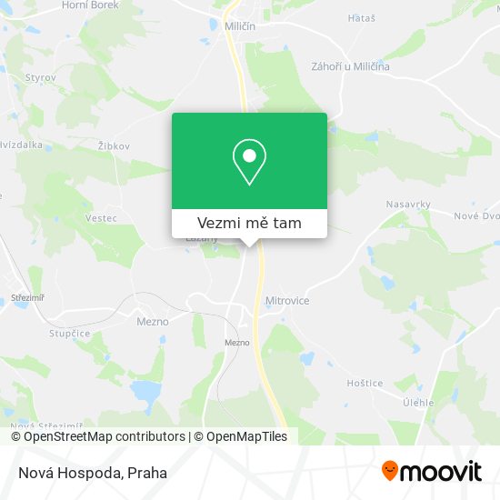 Nová Hospoda mapa