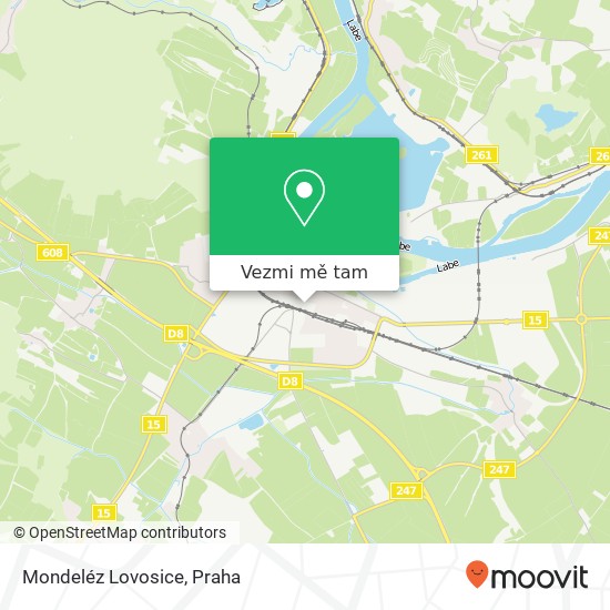 Mondeléz Lovosice mapa