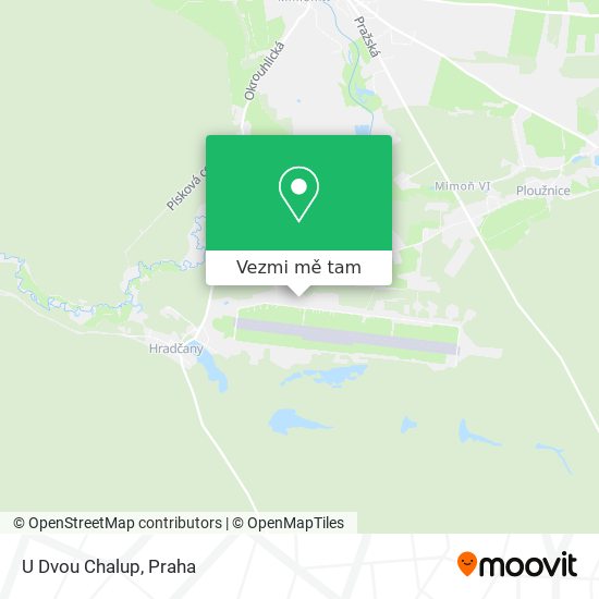U Dvou Chalup mapa