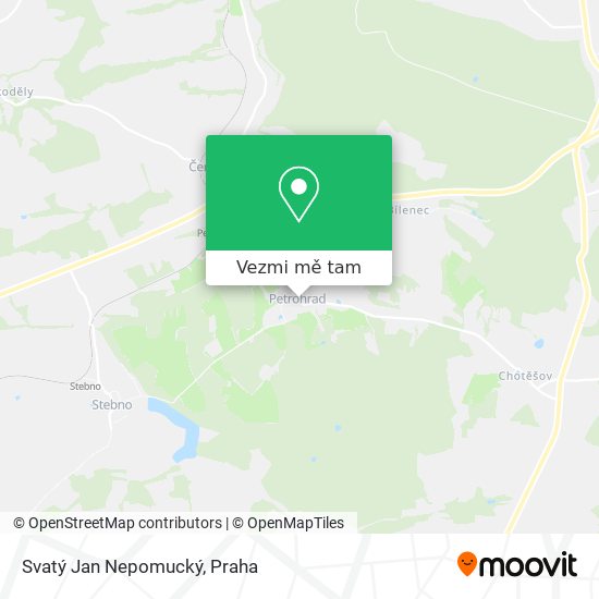 Svatý Jan Nepomucký mapa