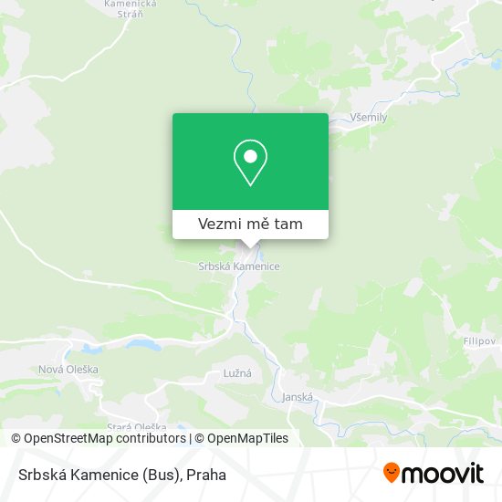 Srbská Kamenice (Bus) mapa