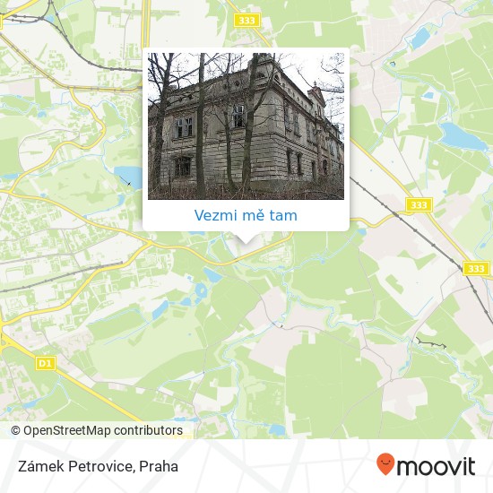 Zámek Petrovice mapa