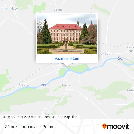Zámek Libochovice mapa