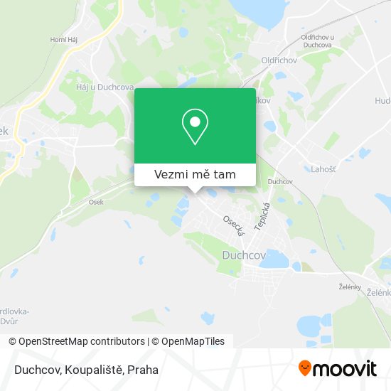 Duchcov, Koupaliště mapa
