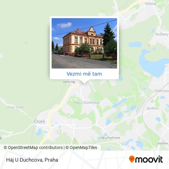 Háj U Duchcova mapa