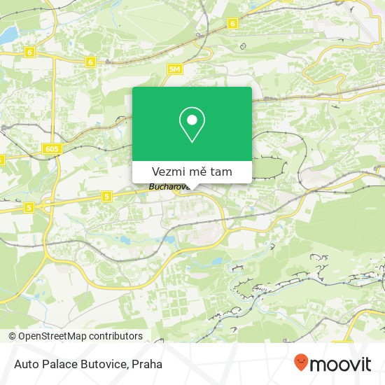 Auto Palace Butovice mapa