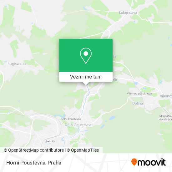 Horní Poustevna mapa