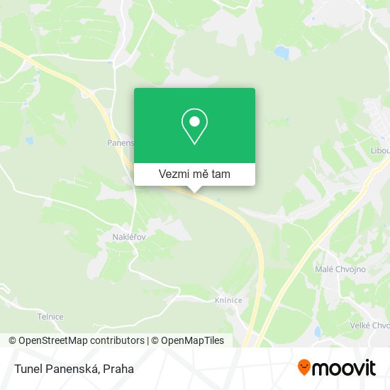Tunel Panenská mapa