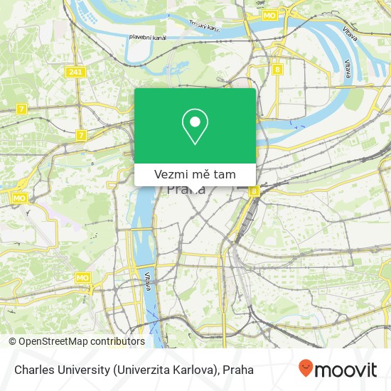 Charles University (Univerzita Karlova) mapa