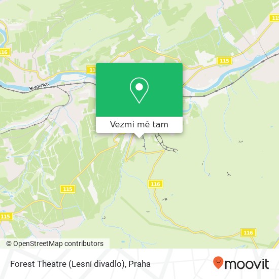 Forest Theatre (Lesní divadlo) mapa