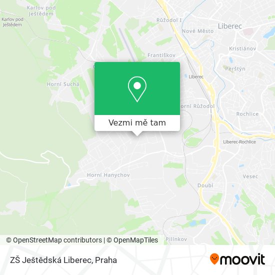 ZŠ Ještědská Liberec mapa