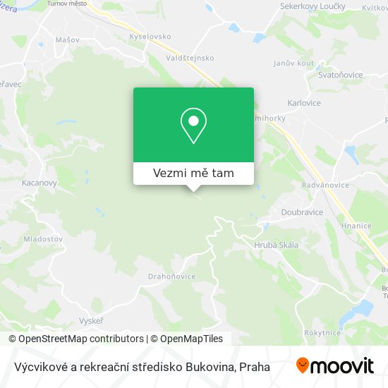 Výcvikové a rekreační středisko Bukovina mapa