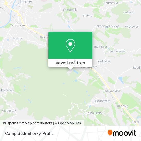 Camp Sedmihorky mapa