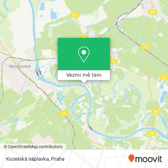 Kozelská náplavka mapa