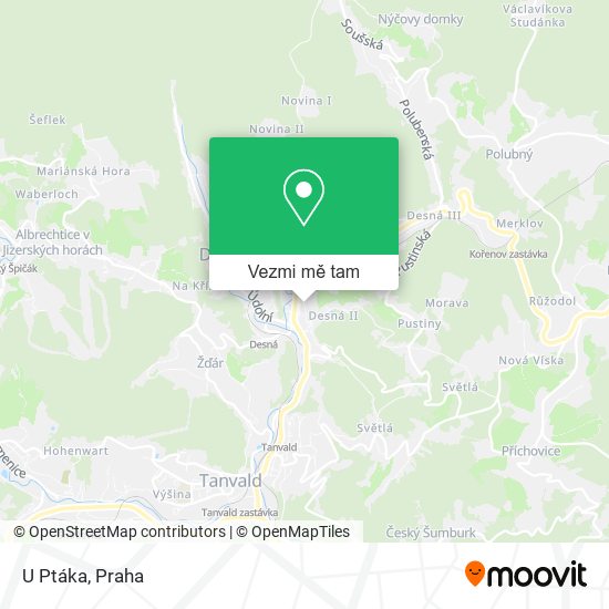 U Ptáka mapa