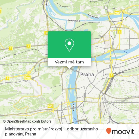 Ministerstvo pro místní rozvoj – odbor územního plánování mapa