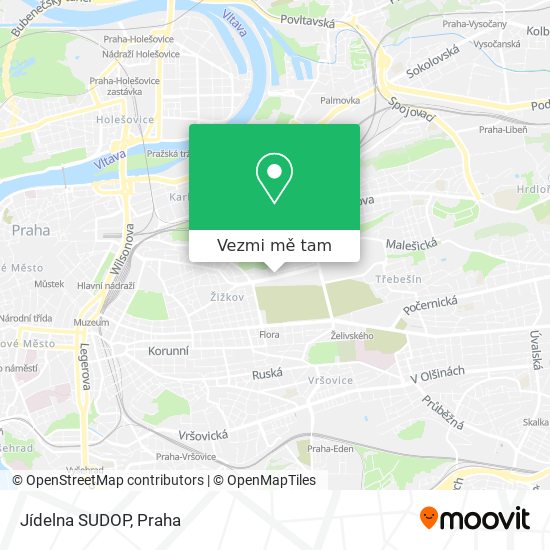 Jídelna SUDOP mapa