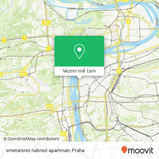 smetanovo nabrezi apartman mapa