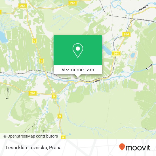 Lesní klub Lužnička mapa