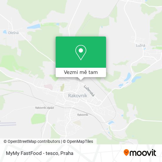 MyMy FastFood - tesco mapa