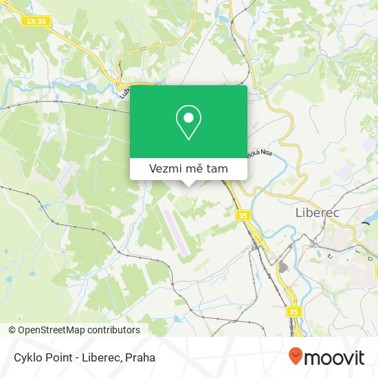 Cyklo Point - Liberec mapa