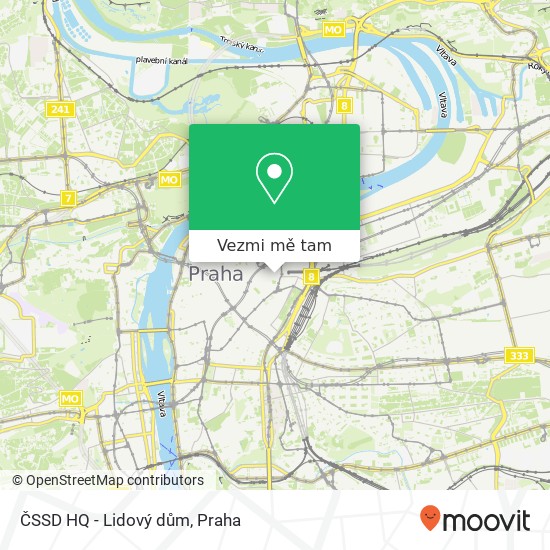 ČSSD HQ - Lidový dům mapa
