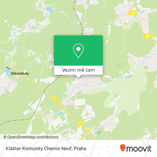 Klášter Komunity Chemin Neuf mapa