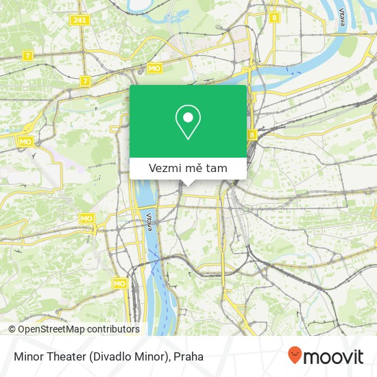Minor Theater (Divadlo Minor) mapa