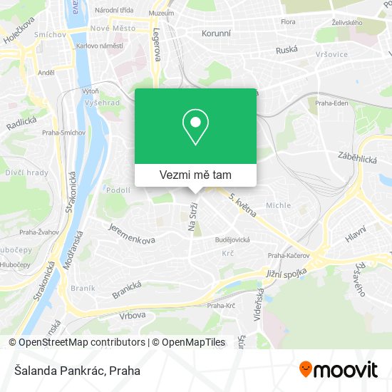 Šalanda Pankrác mapa