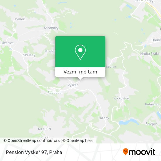 Pension Vyskeř 97 mapa