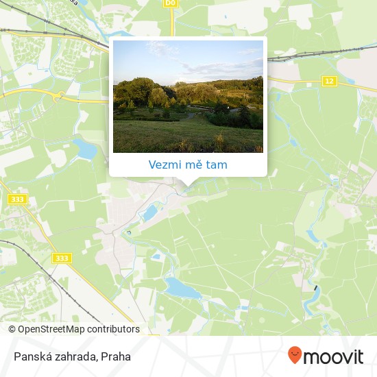 Panská zahrada mapa