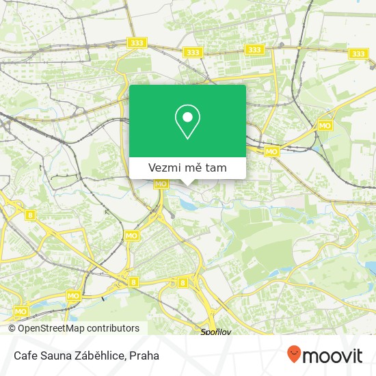 Cafe Sauna Záběhlice mapa